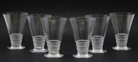 Lot 104 - A set of six Lalique glasses