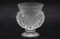 Lot 108 - A Lalique glass thistle vase