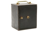 Lot 98 - A Victorian leather covered money box
