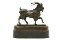 Lot 96 - A 19th century bronze goat