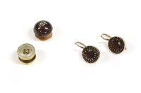 Lot 23 - A pair of bohemian garnet cluster drop earrings