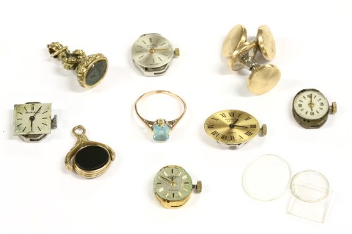 Lot 24 - A collection of jewellery to include a gold single blue stone ring