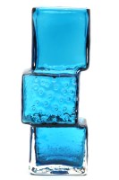 Lot 229 - A Whitefriars 'Drunken Bricklayer' blue glass vase