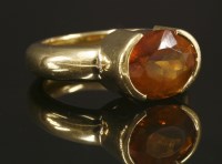 Lot 370 - A gold single stone citrine ring