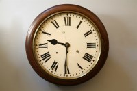 Lot 359 - A late 19th Century oak cased dial clock