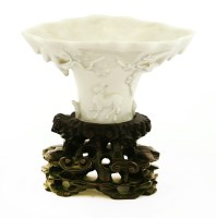 Lot 73 - A Chinese blanc de Chine cup