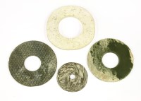 Lot 178 - A collection of four Chinese jade bi discs