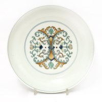 Lot 519 - A Chinese doucai plate