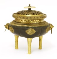 Lot 225 - A Chinese gilt bronze incense burner