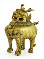 Lot 220 - A Chinese brass incense burner