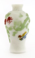 Lot 341 - A Chinese overlaid Peking glass vase