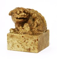Lot 521 - A Chinese soapstone seal