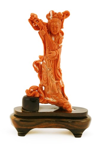 Lot 322 - A Chinese coral carving