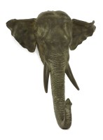 Lot 465 - A Japanese bronze elephant head