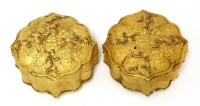 Lot 266 - A pair of Chinese gold boxes and covers