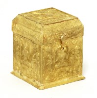Lot 268 - A Chinese gold box and cover