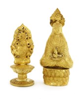 Lot 270 - Two Chinese gold Guanyin
