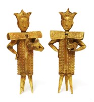 Lot 272 - A pair of Chinese gold figures