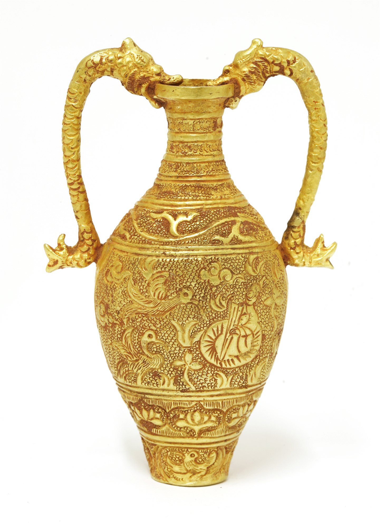 Lot 275 A Chinese gold twohandled 'amphora' vase