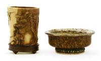 Lot 557 - A Chinese ivory carving
