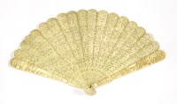 Lot 339 - A Chinese Canton ivory brisé fan