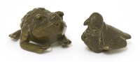 Lot 558 - A Chinese bronze water-dropper