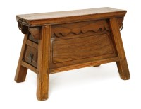 Lot 568 - A Chinese wooden stool