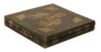 Lot 88 - A Chinese compartment box of famille rose 'wu shuang pu' trays