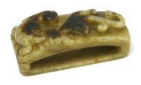 Lot 188 - A Chinese jade belt buckle
