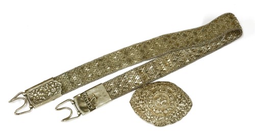 Lot 284 - A Chinese silver belt