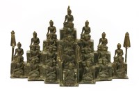 Lot 496 - A Thai bronze group