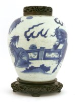 Lot 37 - A Chinese blue and white ginger jar