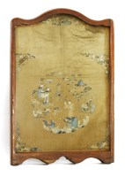 Lot 606 - An embroidered fire screen