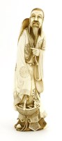 Lot 472 - A Japanese ivory figure