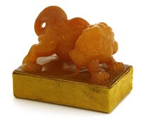 Lot 194 - A Chinese soapstone seal