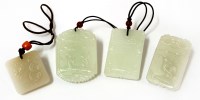 Lot 622 - Four Chinese jade pendants