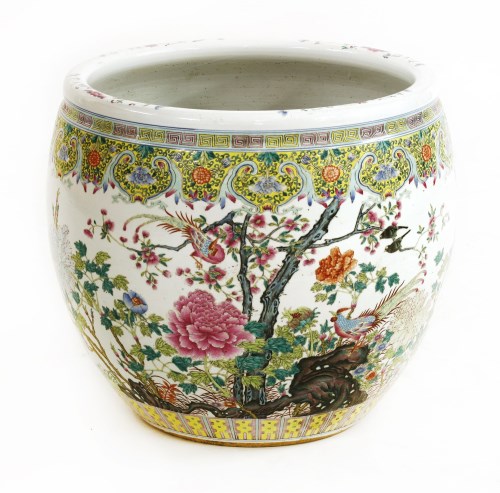 Lot 147 - A Chinese famille rose fish bowl
