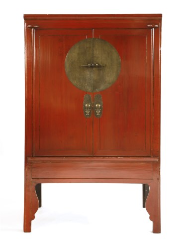 Lot 442 - A Chinese wedding cabinet