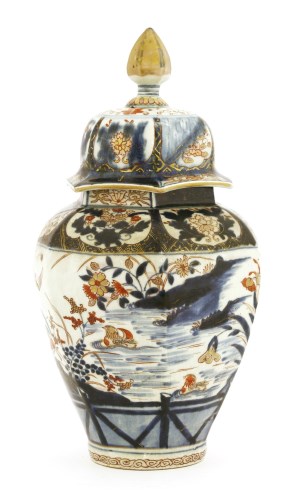 Lot 458 - A Japanese Imari jar and cover