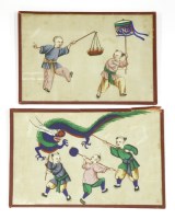 Lot 665 - A collection of Chinese pith paper paintings