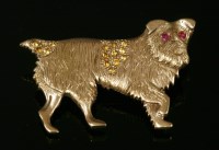 Lot 199 - A gold terrier dog brooch