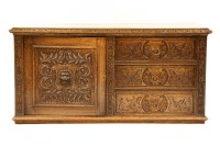 Lot 424 - A Victorian oak side cabinet