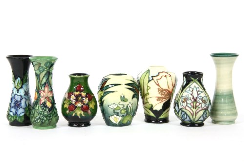 Lot 334 - Seven modern Moorcroft vases