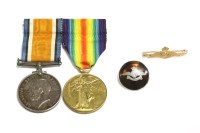 Lot 202 - Military interest: a WWl medal pair to Private R Reid