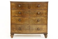 Lot 645 - A Victorian mahogany bow front chest