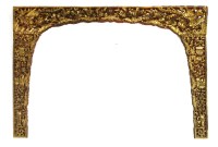 Lot 579 - A Chinese gilded wood bed frame
