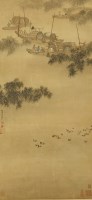 Lot 584 - A Chinese hanging scroll