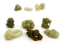 Lot 585 - A collection of Chinese jade carvings