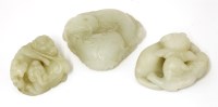 Lot 590 - A collection of three Chinese jade groups