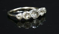 Lot 153 - A five stone diamond ring